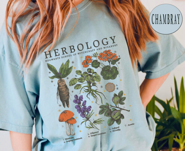 Herbology Comfort Colors®  Plants Shirt, Magical Herbs Shirt, Botanical Shirt, Plant Lover Shirt, Gardening Shirt, Shirt For Plant Lover