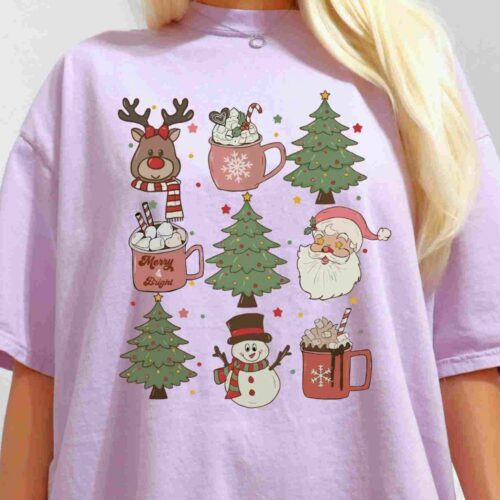 Comfort Colors® Cute Christmas Elements T-Shirt, Christmas Little Things T-Shirt, Holiday Apparel, Christmas Tee