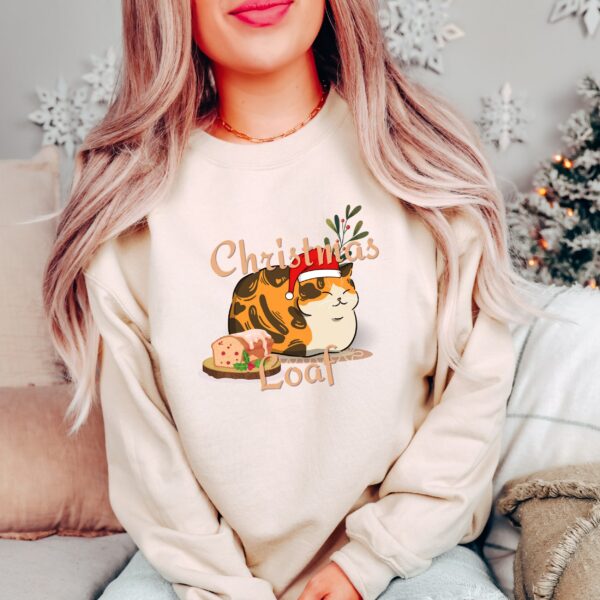 Christmas Cat Sweatshirt, Christmas Cat Loafing, Meowy Christmas,Cat Sweater,Cat Lover Gift,Cozy Holiday Sweatshirt, Christmas Crewneck