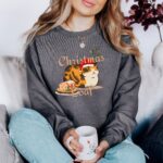 Christmas Cat Sweatshirt, Christmas Cat Loafing, Meowy Christmas,Cat Sweater,Cat Lover Gift,Cozy Holiday Sweatshirt, Christmas Crewneck