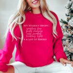 Cute Christmas Vibes Hiking Sweatshirt, Minimalist Christmas, Cozy Sweaters, My Holiday Recipe Crewneck, Hiker Christmas Gift, Hiking Lover