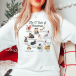 Christmas Cat Sweatshirt,12 Cats Of Christmas,Meowy Christmas,Cat Sweater,Cat Lover Gift,Cozy Holiday Sweatshirt, Christmas Crewneck