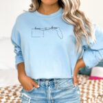 Custom Home State Love Sweatshirt, Personalized Multiple Home States,State To State Home State Pride,Home In 2 Places, Any State Customized