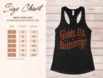 Giddy Up Buttercup Women Western Rodeo Graphic Tank Top, Funny Cute Western Summer Tank, Cute Casual Cowgirl Summer Top, Western Style Lady