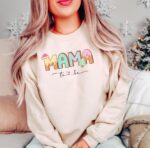 Mama To Be Christmas Pregnancy Sweatshirt, Pregnancy Announcement Holiday Crewneck  Gingerbread, Mama Sweatshirt Cozy Sweater, Pastels