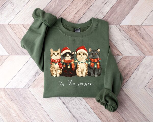 This The Season Cute Christmas Cats, Christmas Lights Shirt, Cat Lover Shirt, Christmas Cats Gift Shirt, Christmas Cats Tees, Lights Shirt