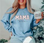 Mama To Be Christmas Pregnancy Sweatshirt, Pregnancy Announcement Holiday Crewneck  Christmas Tree Cake, Mama Sweatshirt Cozy Festivesweater