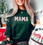 Mama To Be Christmas Pregnancy Sweatshirt, Pregnancy Announcement Holiday Crewneck  Christmas Tree Cake, Mama Sweatshirt Cozy Festivesweater