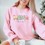 Mama To Be Christmas Pregnancy Sweatshirt, Pregnancy Announcement Holiday Crewneck  Gingerbread, Mama Sweatshirt Cozy Sweater, Pastels