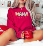 Mama To Be Christmas Pregnancy Sweatshirt, Pregnancy Announcement Holiday Crewneck  Gingerbread, Mama Sweatshirt Cozy Sweater, Pastels