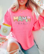 Mama To Be Christmas Pregnancy Sweatshirt, Pregnancy Announcement Holiday Crewneck  Gingerbread, Mama Sweatshirt Cozy Sweater, Pastels