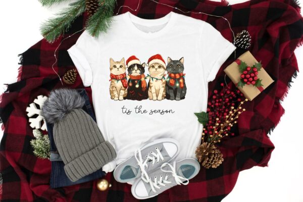 This The Season Cute Christmas Cats, Christmas Lights Shirt, Cat Lover Shirt, Christmas Cats Gift Shirt, Christmas Cats Tees, Lights Shirt